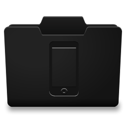 Black Movil Icon 256x256 png